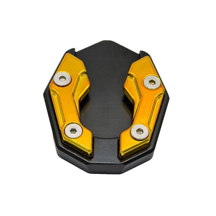 JCBD-002 CNC Aluminum Alloy Motorcycle Side Support Anti-slip Pad(Gold)