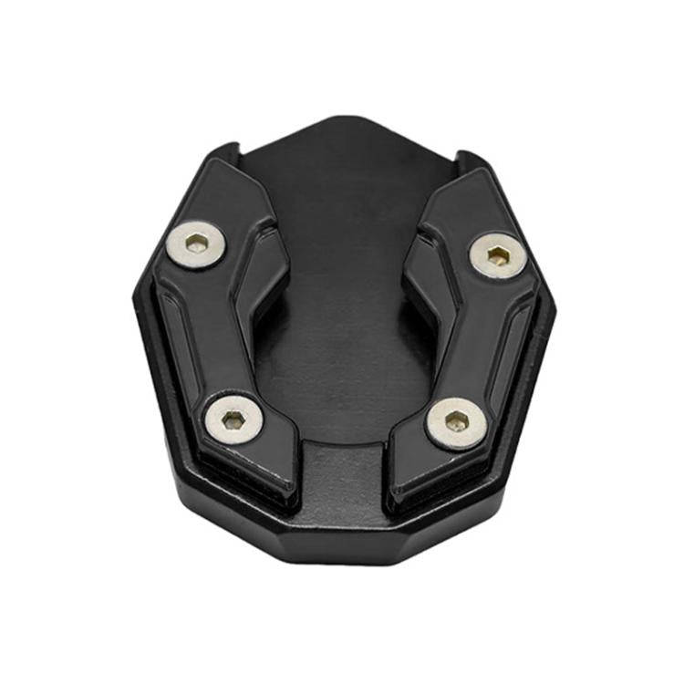 JCBD-002 CNC Aluminum Alloy Motorcycle Side Support Anti-slip Pad(Black)