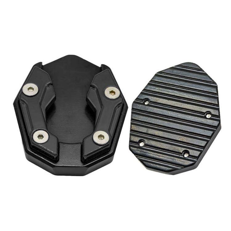 JCBD-002 CNC Aluminum Alloy Motorcycle Side Support Anti-slip Pad(Black)