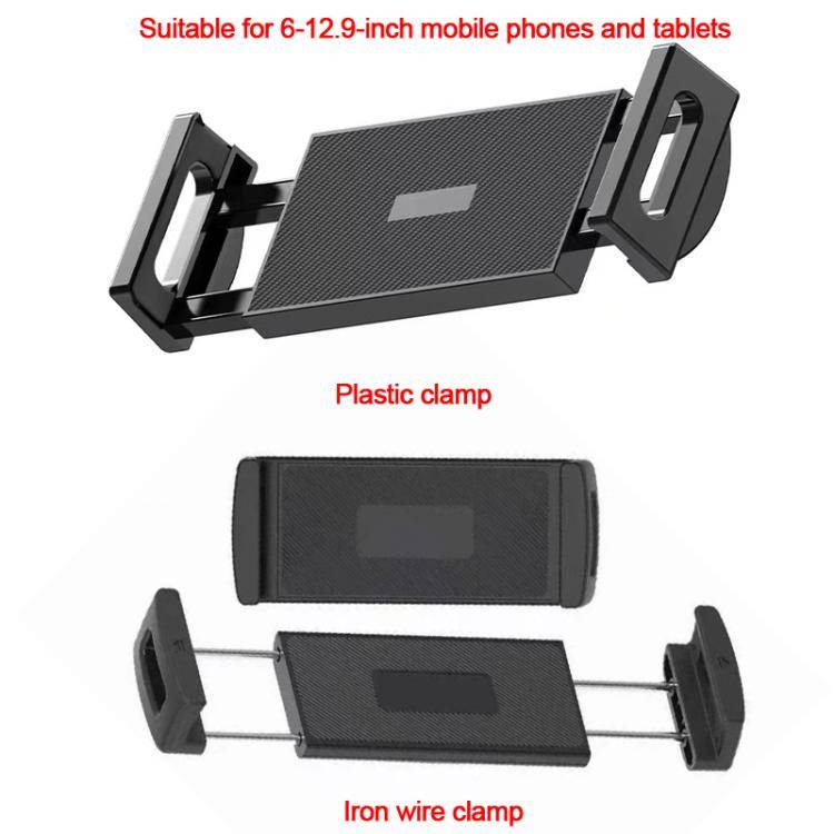 Telescopic Car Rear Pillow Phone Tablet Holder 2-Section Folding Headrest Bracket(Plastic Type)