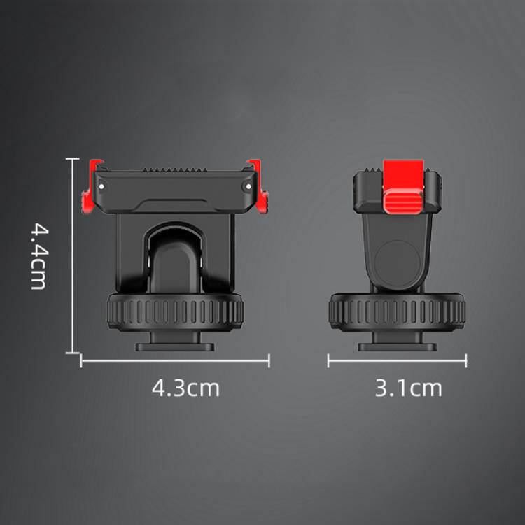 For Osmo Action 3 / 4 / 5 Pro Flymile AC5003 Magnetic Head Quick Release Base(Black)