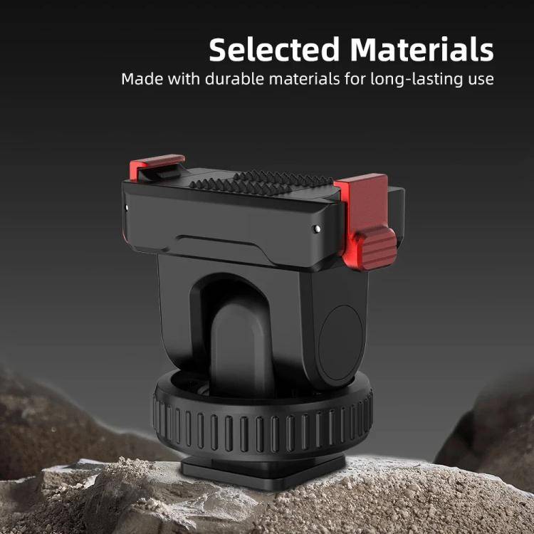 For Osmo Action 3 / 4 / 5 Pro Flymile AC5003 Magnetic Head Quick Release Base(Black)