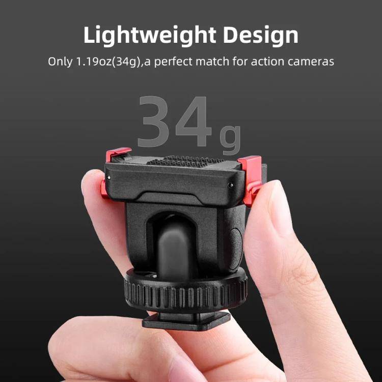 For Osmo Action 3 / 4 / 5 Pro Flymile AC5003 Magnetic Head Quick Release Base(Black)