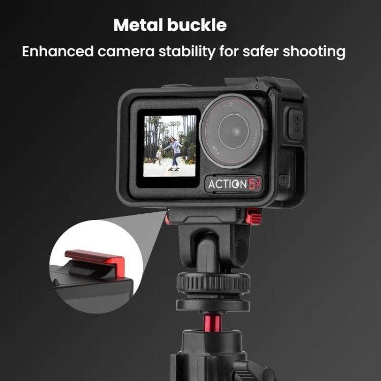 For Osmo Action 3 / 4 / 5 Pro Flymile AC5003 Magnetic Head Quick Release Base(Black)