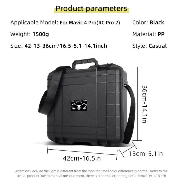 For DJI Mavic 4 Pro Creator Combo RC Pro 2 Explosion-Proof Case Storage Box Suitcase With Shoulde...