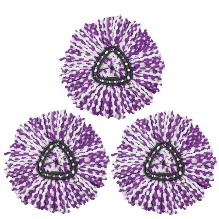 3pcs /Pack Mop Pads For O-Cedar EasyWring RinseClean 2 Tank System(Purple)