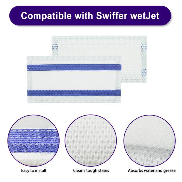 3pcs /Pack Disposable Mopping Pads For Swiffer WetJet Heavy Duty Cleaning, Multi-Surface, Streak-...