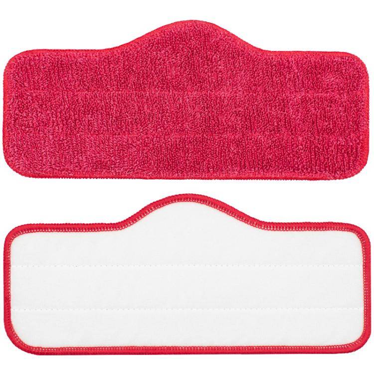 2pcs /Pack Mop Cloths Rag For Schenley Steam Mop Replacement Microfiber Pads(Red)