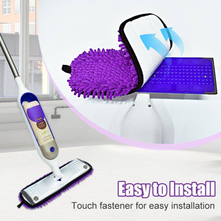 2pcs /Pack Chenille Microfiber Mop Pads For Swiffer PowerMop Replacement(Purple)