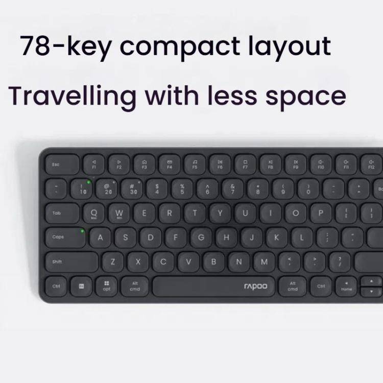 Rapoo E9000G Wireless Bluetooth Keyboard Computer Laptop Cell Phone Keyboard(Dark Gray)