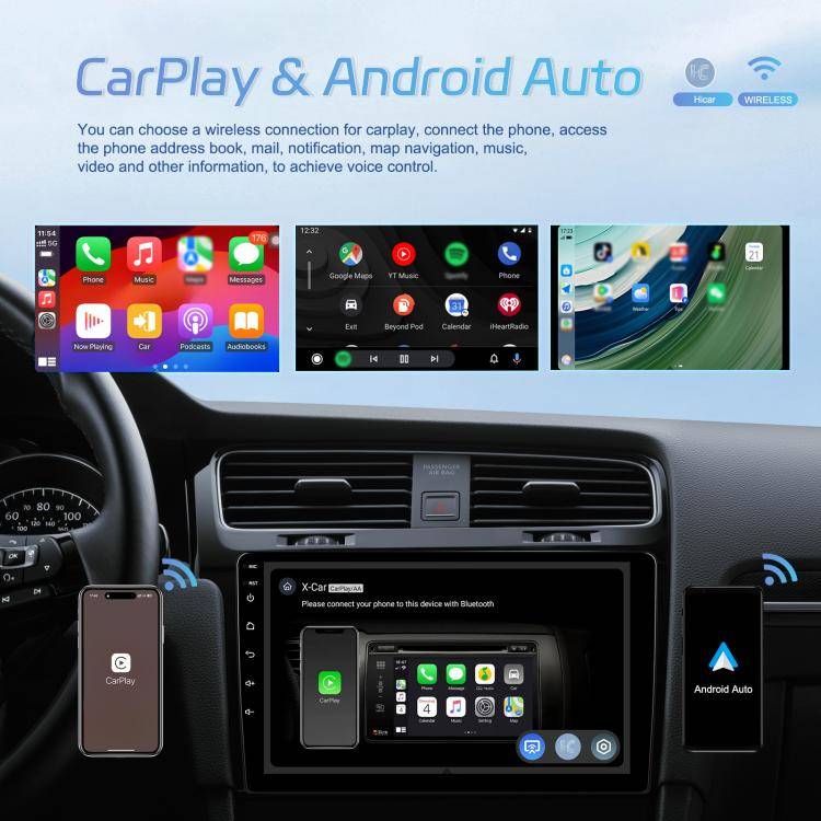 7 Inch 4+64G WiFi Version Dual Butt Universal Bluetooth Wireless Carplay Car Navigation Center Co...