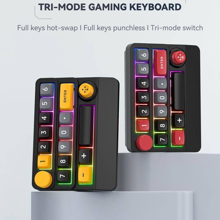 15-Key Wireless Tri-Mode Mechanical Gaming Keyboard Hot-Swappable, RGB Backlit, Macro Programmabl...
