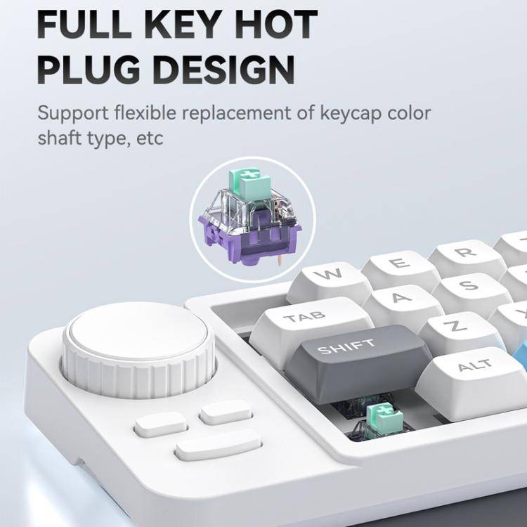 MKESPN  19-Key USB-C Wired Gaming Keyboard Macro Programmable Hot-Swappable Design with Control K...