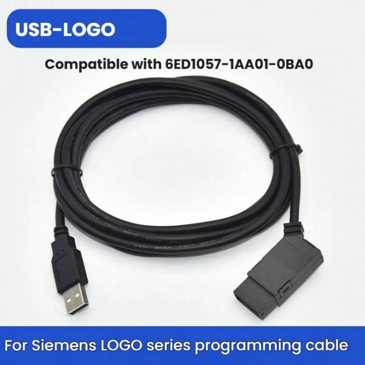 AMSAMOTION For Siemens LOGO PLC Programming Cable, Spec: USB-Cable Driver-free