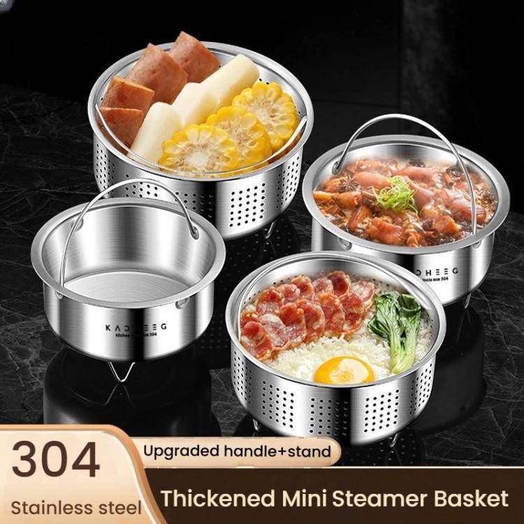 Kacheeg 304 Stainless Steel Steamer Basket for Rice Cooker/Pots with Handles & Stand Perforated 1...