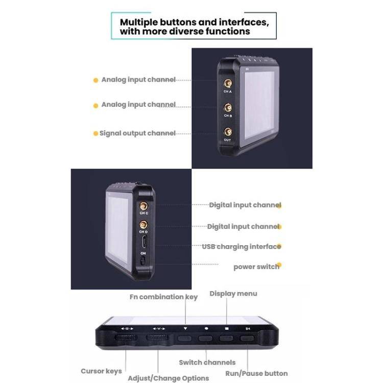 Mini Handheld Digital Storage Four-channel Automobile Maintenance Oscilloscope(DS213)