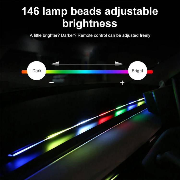 3 Control App Remote Control Colorful Car Interior Ambient Lighting Modified LED Acrylic USB Car ...
