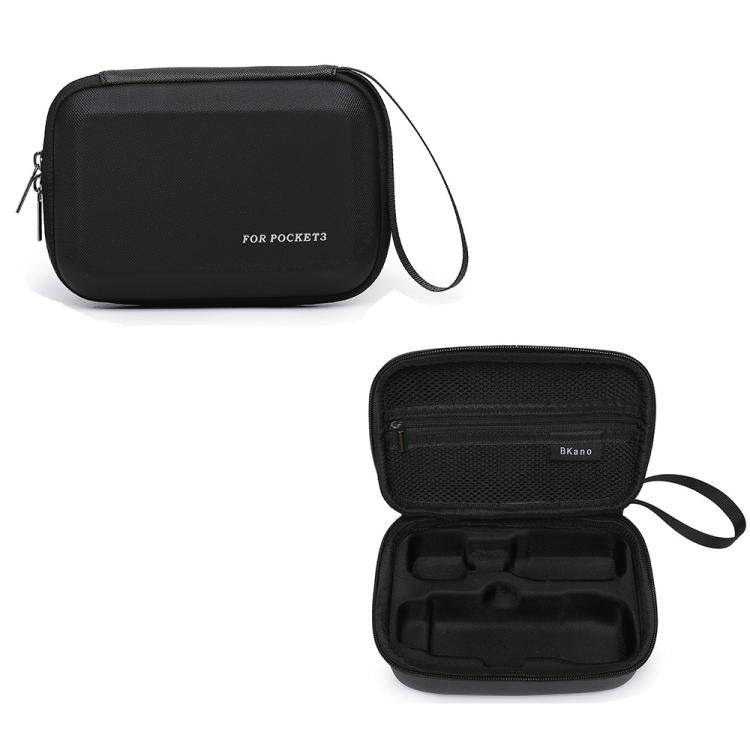 For DJI Pocket 3 Standard/Long-Battery Version BKANO Hard Case Slim Handheld Storage Bag(Black)