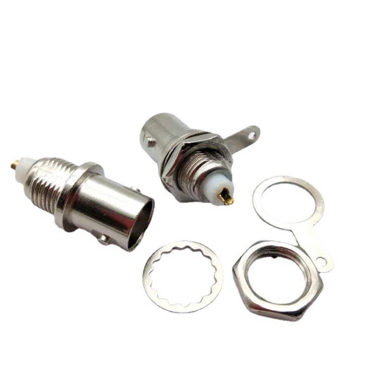 3pcs Gold-plated Copper Core BNC Female Socket Q9 Female 50KY Oscilloscope Socket(Silver)