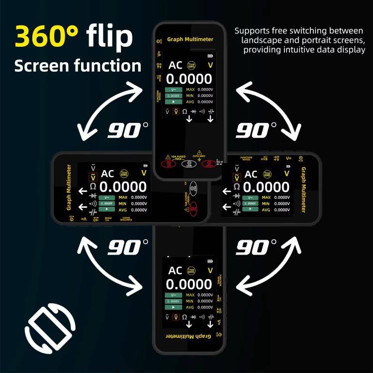 BSIDE S500 High-Precision Digital Graphic Recording Multimeter Color Screen 20000-Character Multi...