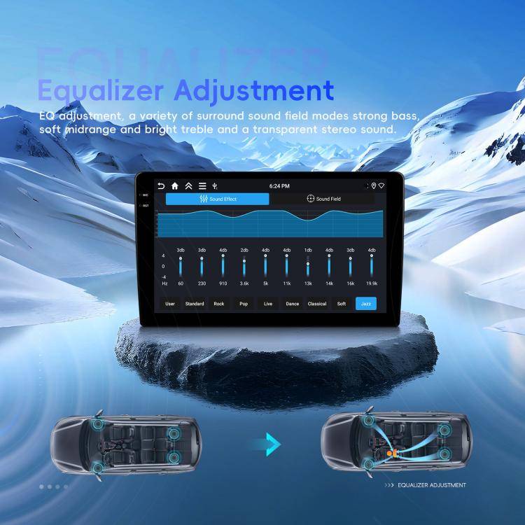 10 inch 4+128G Universal Android 15 Central Control Large Screen Car Wireless Carplay Navigation ...