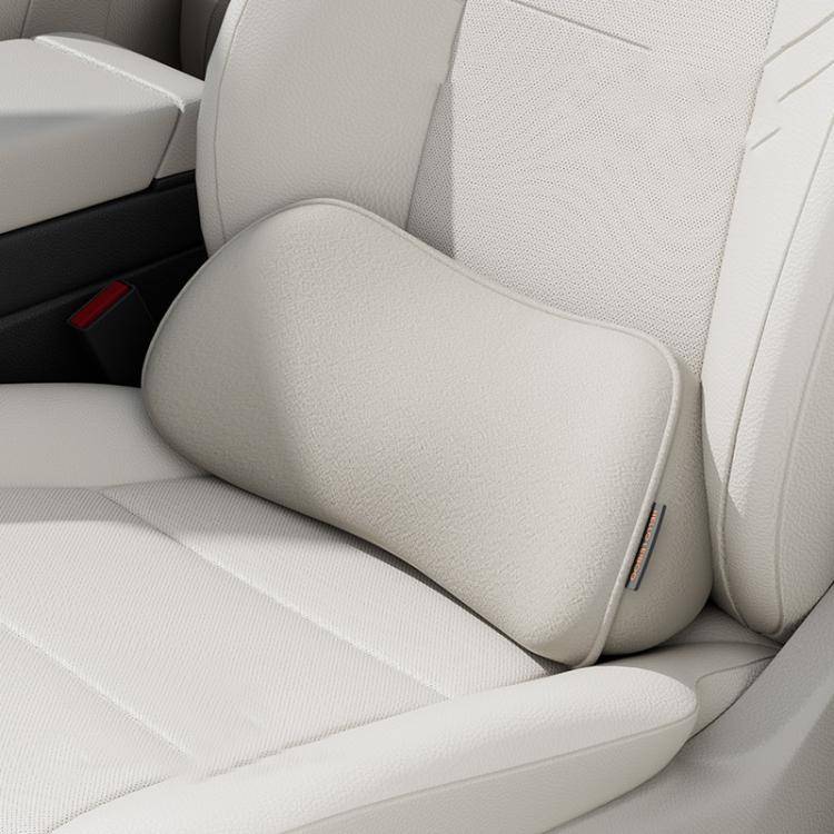 Car Driver Seat Memory Foam Support Lumbar Cushion(Four Seasons Beige)