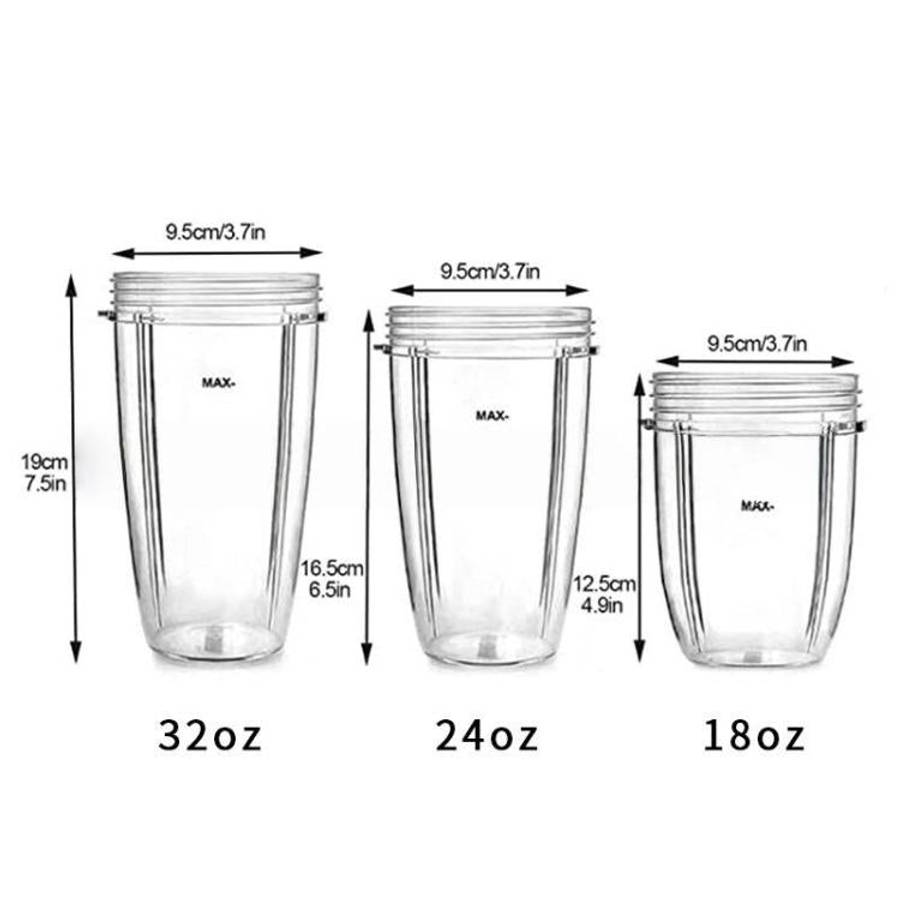 For Nutribullet 900w 600w Blender Blending Bottle Replacement Cups 32oz With Scale
