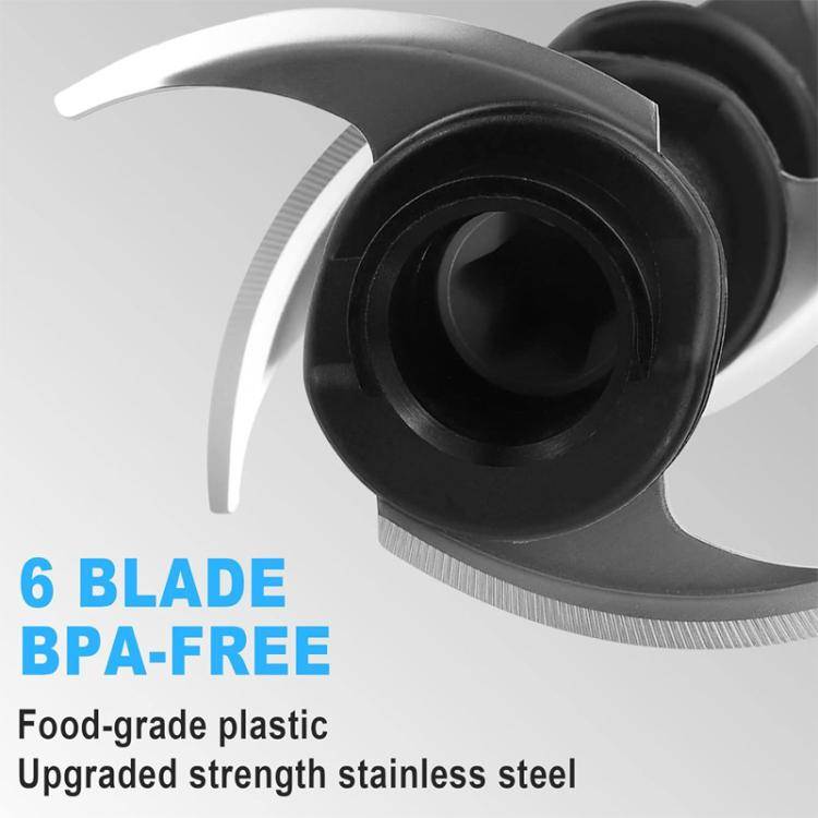 Replacement 6-Blade For Ninja Blender 72 Oz Pitcher BL500 BL660 BL700 BL740 NJ600C(Silver)