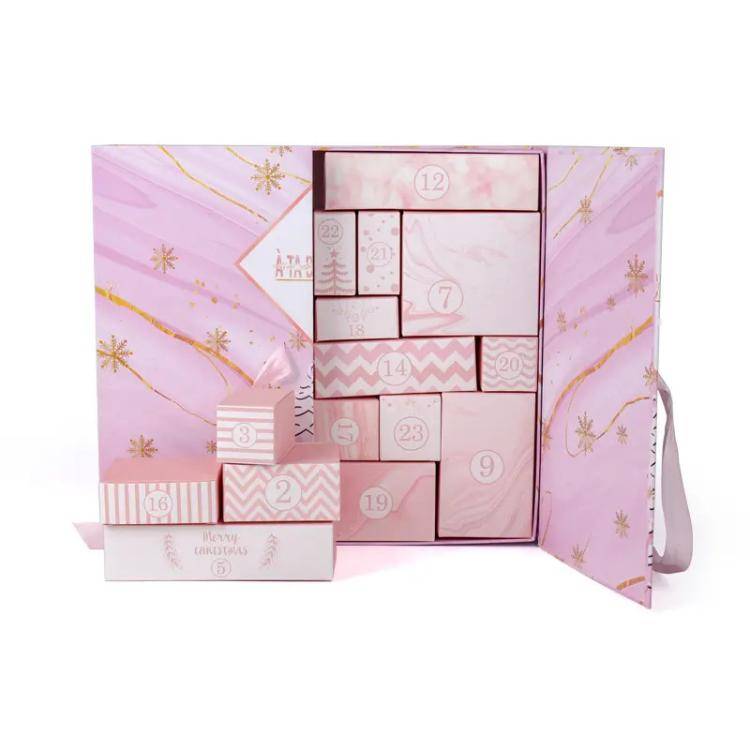 Christmas Advent Calendar Blind Box 24 Empty DIY Gift Boxes Countdown Surprise For Kids & Adults(...