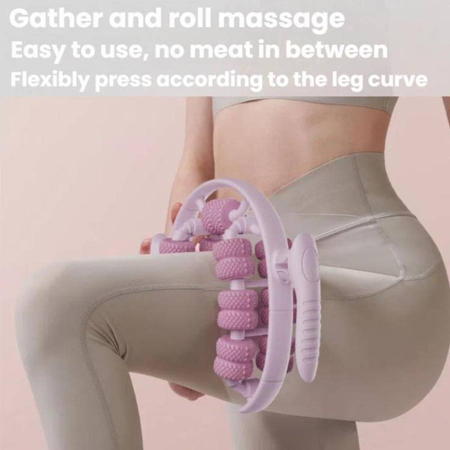 26 Rounds Dual Row Circular Leg Slimming Clamp Arm Massager(Purple)