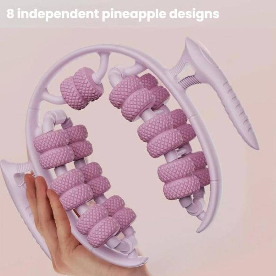 26 Rounds Dual Row Circular Leg Slimming Clamp Arm Massager(Purple)