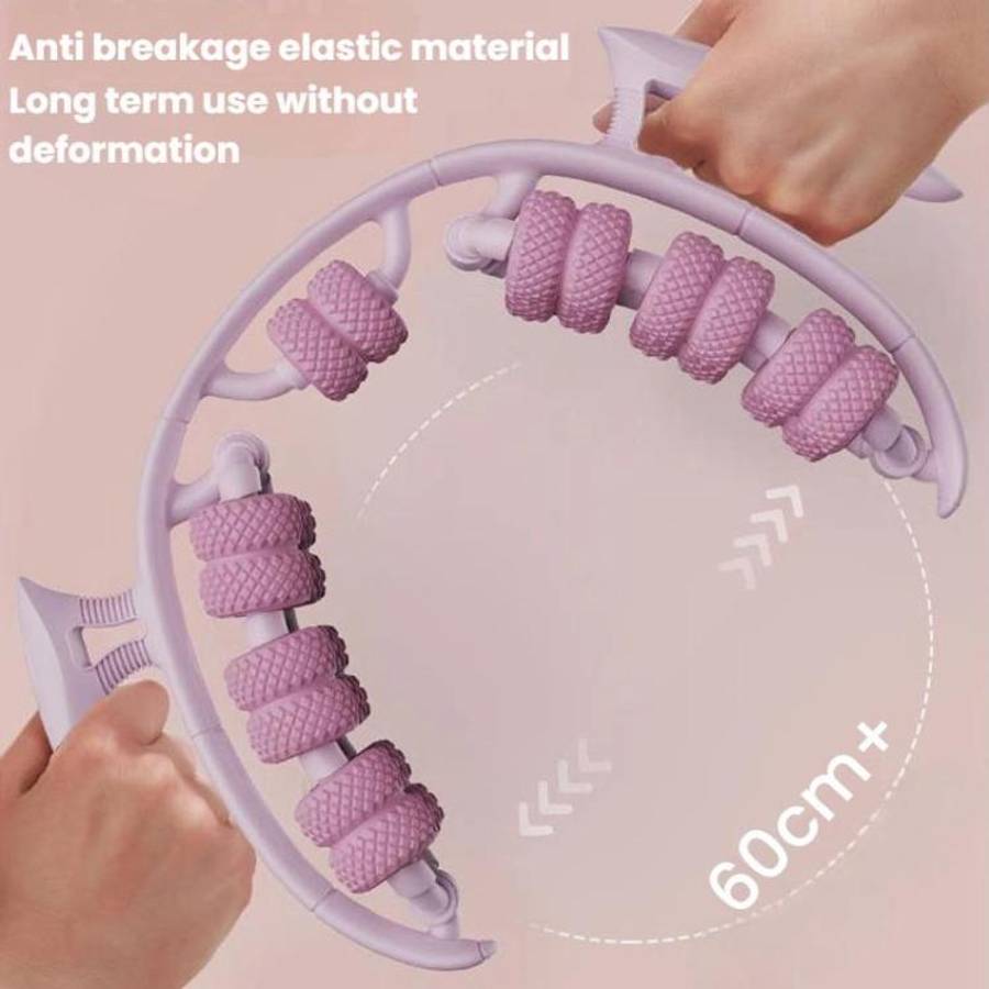 26 Rounds Dual Row Circular Leg Slimming Clamp Arm Massager(Purple)