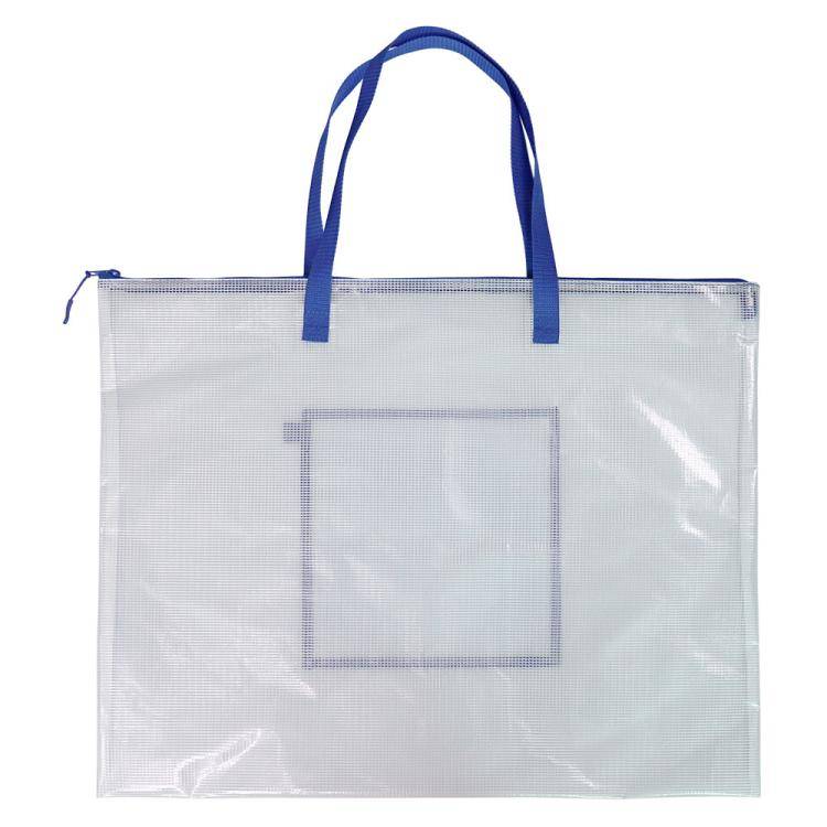 PVC File Storage Painting Bag Beach Bag(Blue)