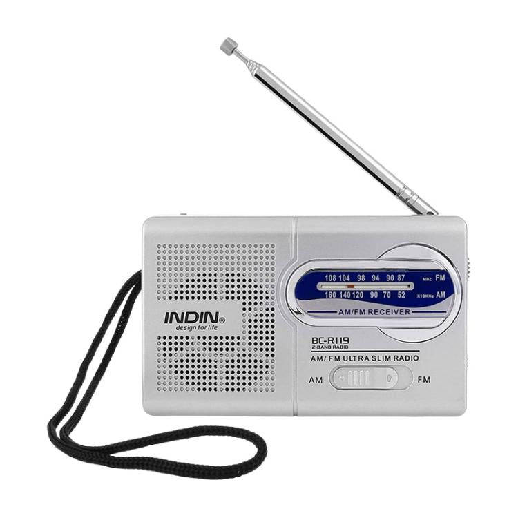 INDIN BC-R119 Portable AM/FM Radio for Seniors 530-1610KHz AM & 88-108MHz FM Lightweight Emergenc...