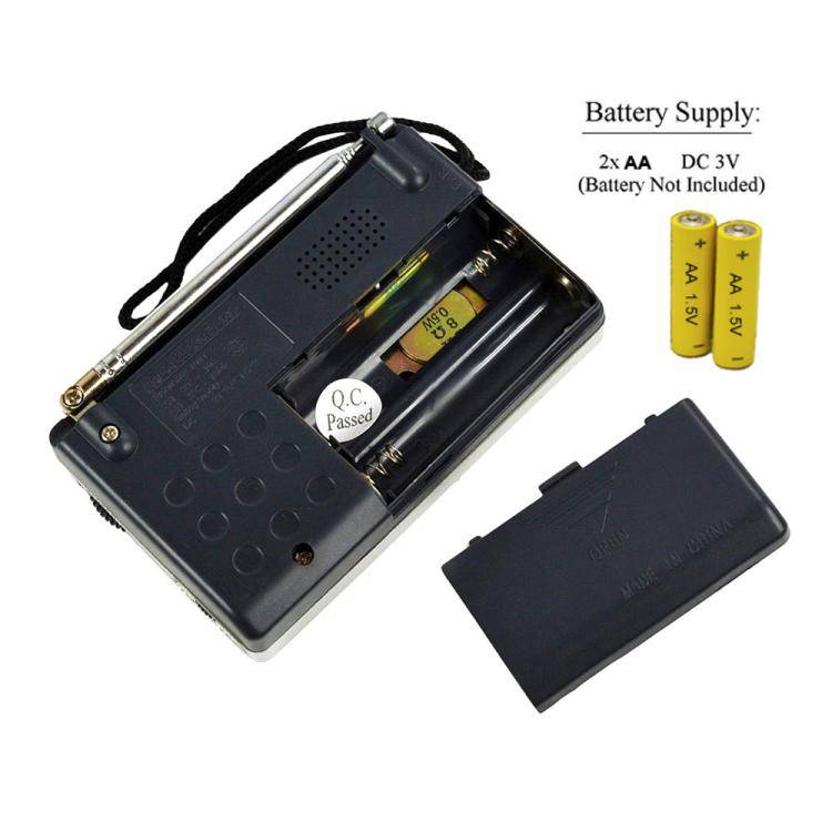 INDIN BC-R119 Portable AM/FM Radio for Seniors 530-1610KHz AM & 88-108MHz FM Lightweight Emergenc...