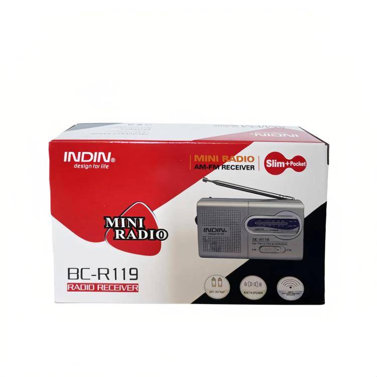 INDIN BC-R119 Portable AM/FM Radio for Seniors 530-1610KHz AM & 88-108MHz FM Lightweight Emergenc...
