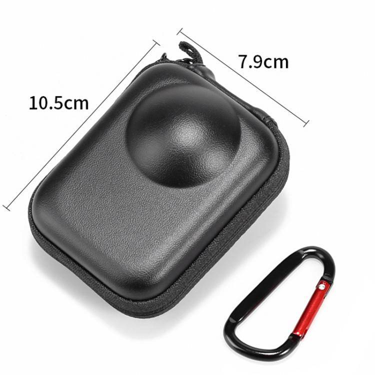 For DJI Osmo 360 Carrying Case EVA Hard Shell Protective Bag with Carabiner Clip(Black)