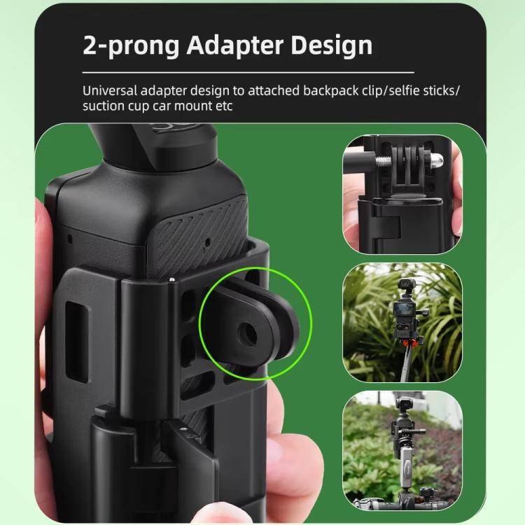 For DJI Osmo Pocket 3 Flymile Multi-Purpose Adapter Frame Expandable Mount(Black)