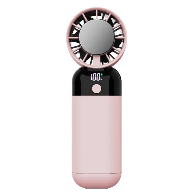 ZK03 Digital Display Cooling Fan USB Silent Handheld Cold Compress Fan(Pink)