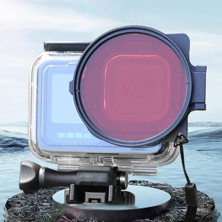 JSR Red Diving Filter With Adapter Ring For GoPro HERO13/12/11/10/9/8 Black Action Camera
