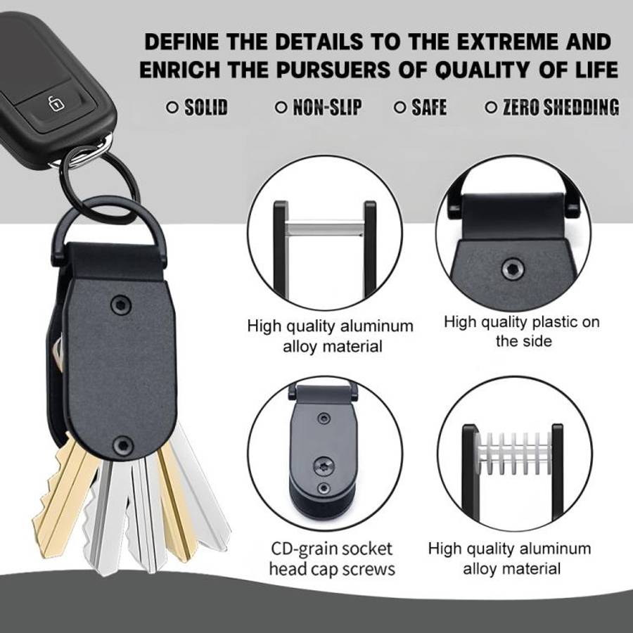Aluminum Key Organizer Mini Key Holder for 2-6 Keys Compact Design Saves Pocket Space(Army Green)