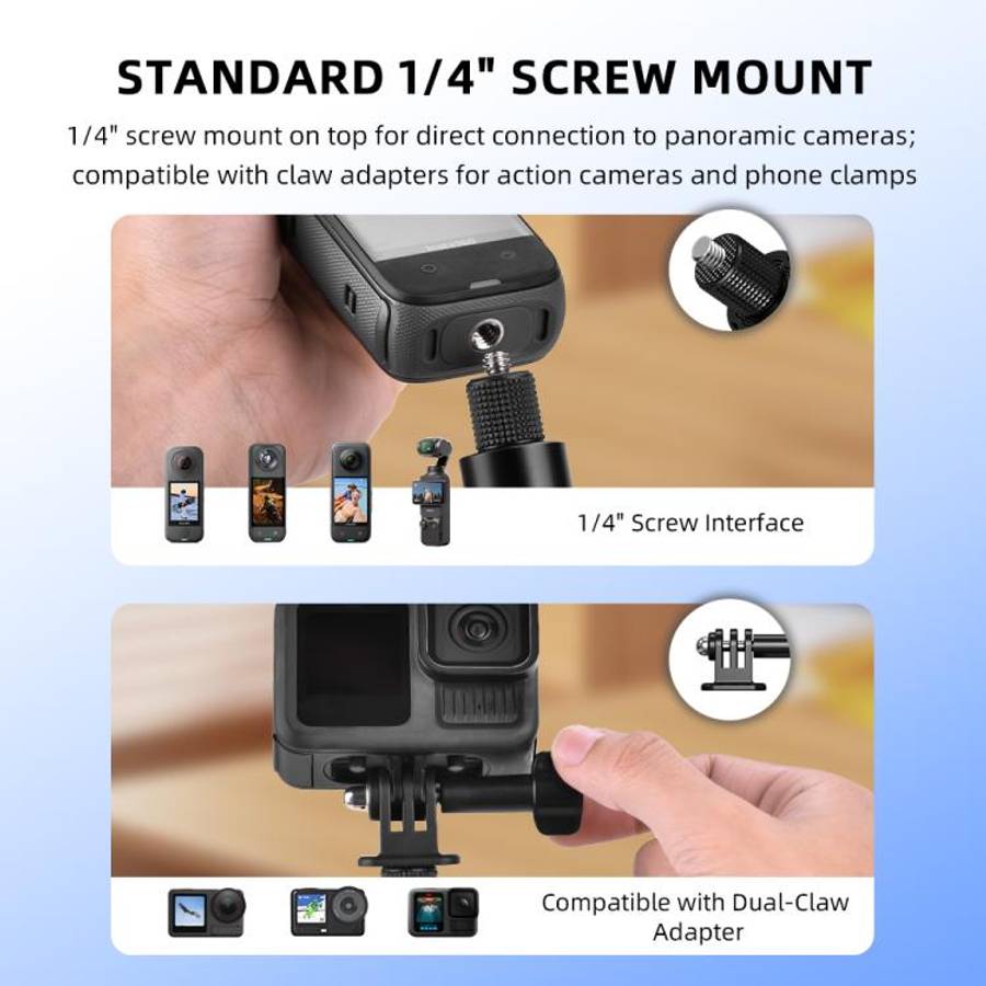 For DJI Osmo Pocket 3 / Action 6 / Insta360 X5 BRDRC Telescopic Extension Pole Selfie Stick(1.6m)
