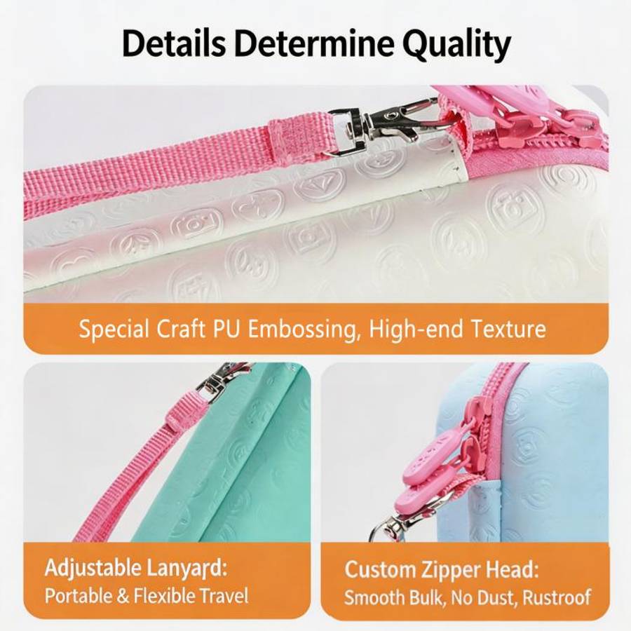 For DJI Osmo Pocket 3 Standalone & Essential Accessories Hard Carrying Case PU Leather Storage Ba...