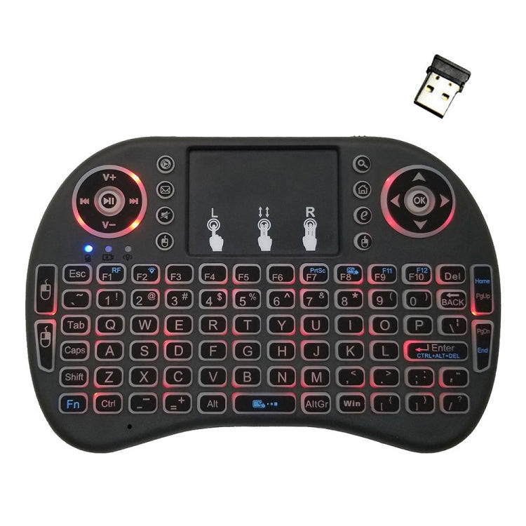 Support Language: English i8 Air Mouse Wireless Backlight Keyboard with Touchpad for Android TV B...