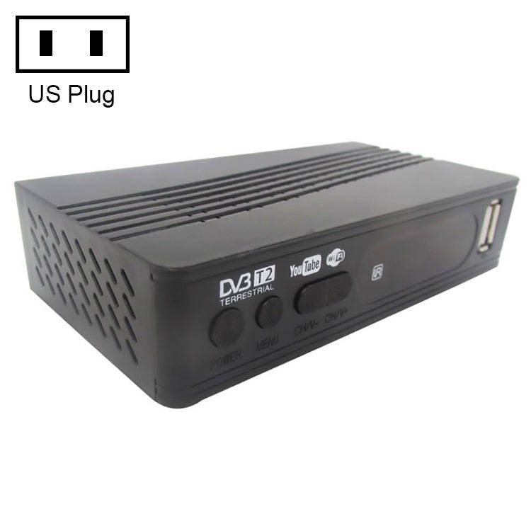 T15-T2 1080P Full HD DVB-TC/C Receiver Set-Top Box, US Plug