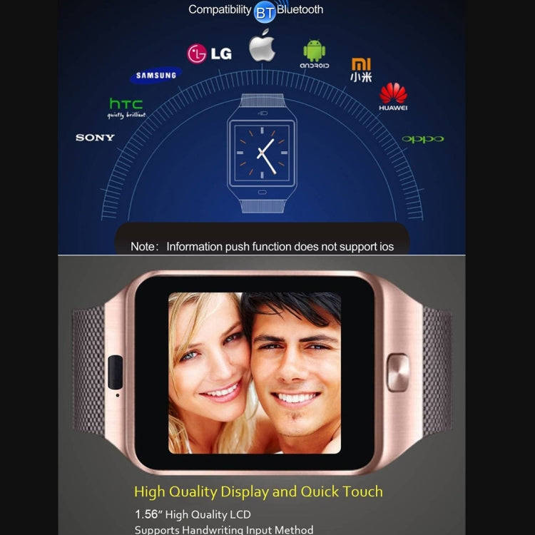 DZ09 1.56 inch Screen Bluetooth 3.0 Android 4.1 OS Above Smart Watch Phone with Bluetooth Call & ...