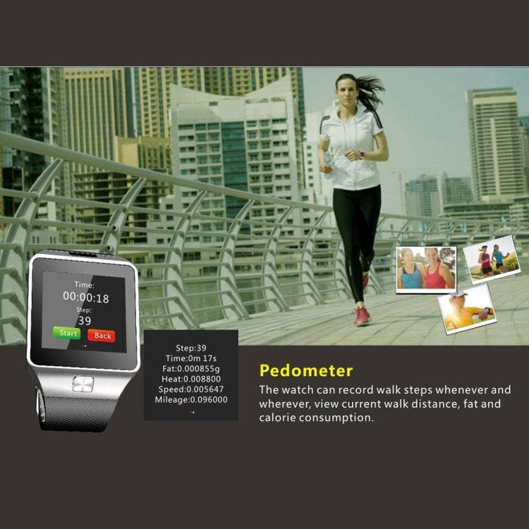 DZ09 1.56 inch Screen Bluetooth 3.0 Android 4.1 OS Above Smart Watch Phone with Bluetooth Call & ...