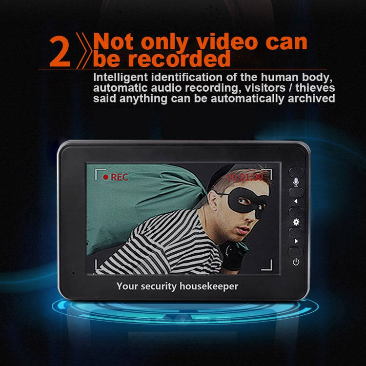 M4300A 4.3 inch Display Screen 3.0MP Camera Video Smart Doorbell, Support TF Card (32GB Max) & Mo...