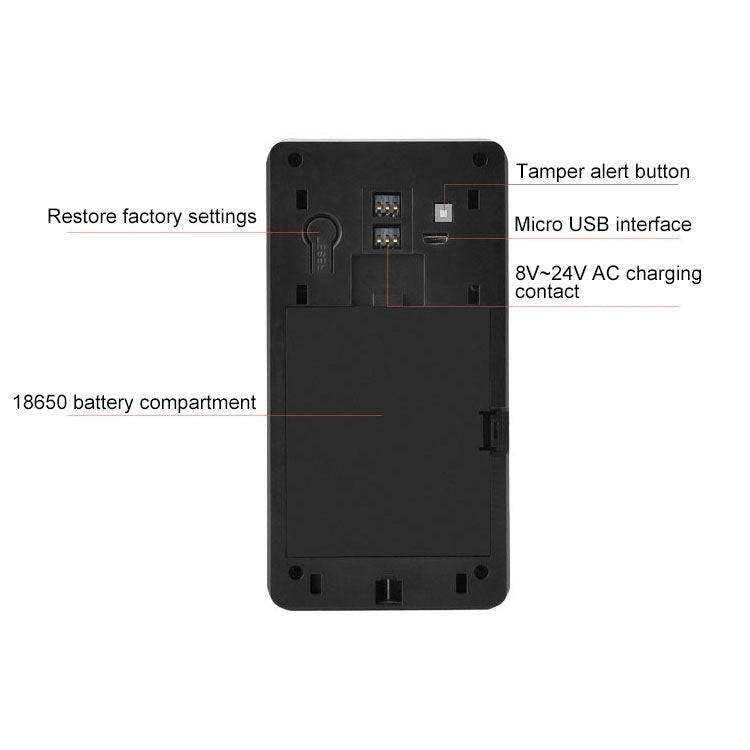 VESAFE Home VS-M2 HD 720P Security Camera Smart WiFi Video Doorbell Intercom, Support TF Card & N...