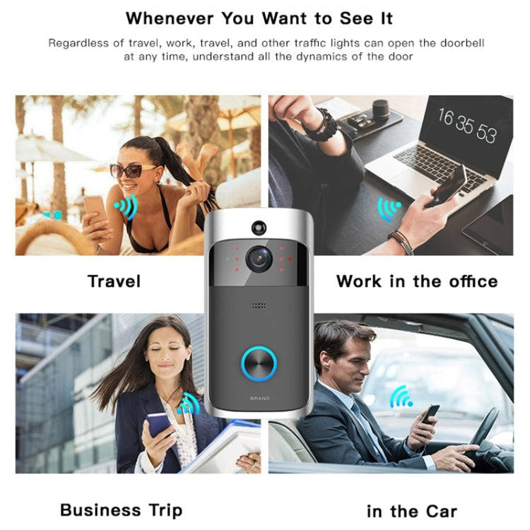 M3 720P Smart WIFI Ultra Low Power Video Visual Doorbell,Support Mobile Phone Remote Monitoring &...